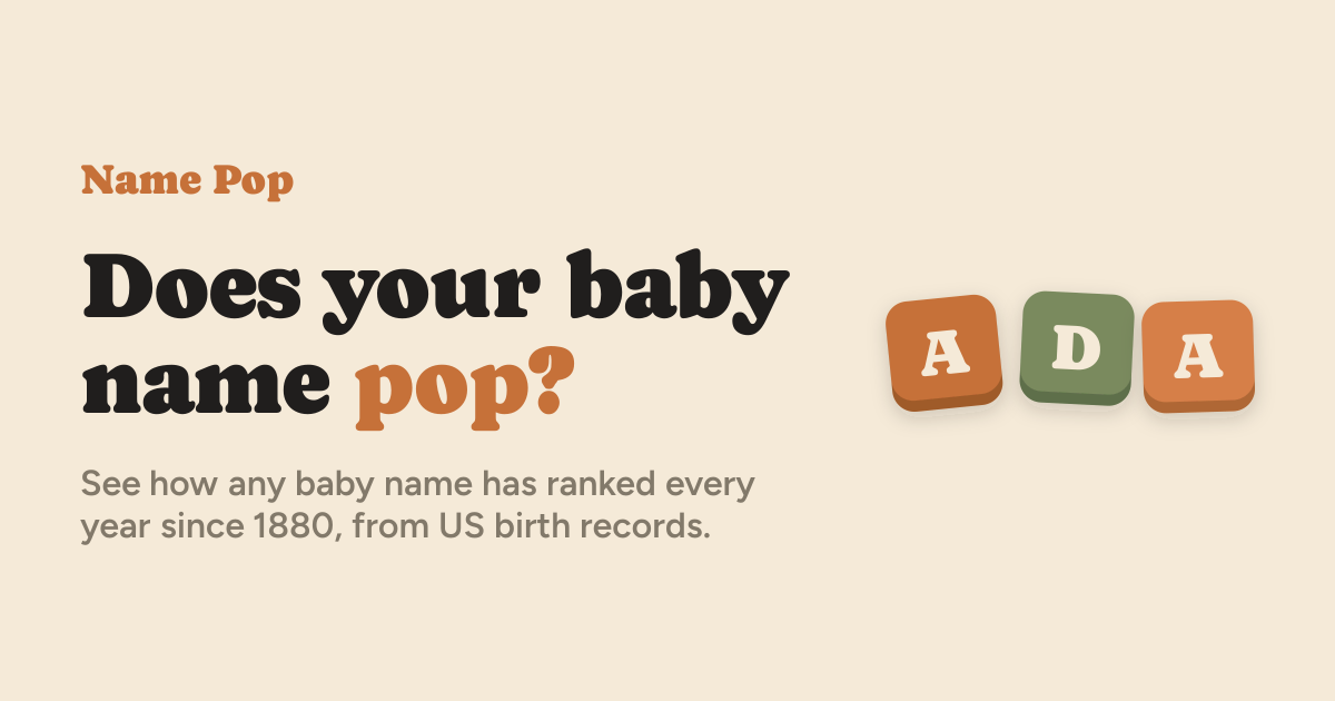 Got sick of the ssa gov baby name site